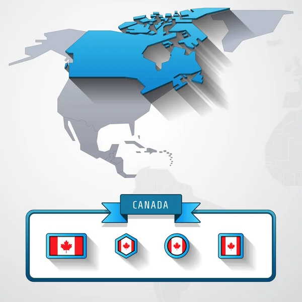 Canadá cartão info — Fotografia de Stock