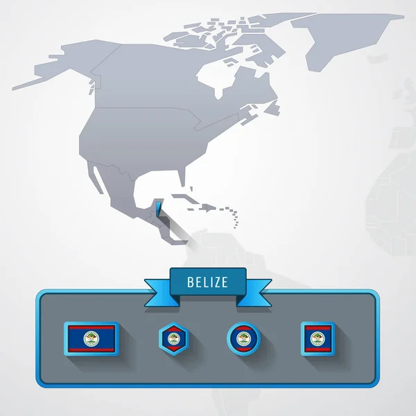 Karta informace o Belize — Stock fotografie
