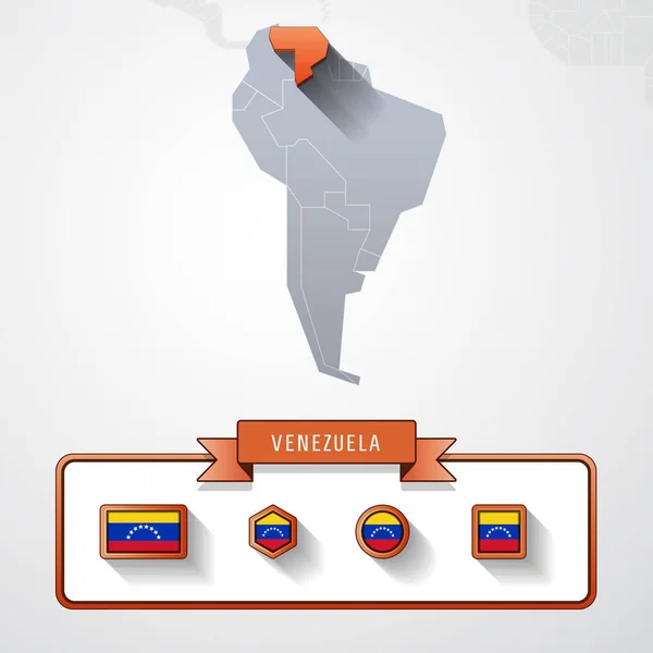 Venezuela bilgi kartı — Stok fotoğraf