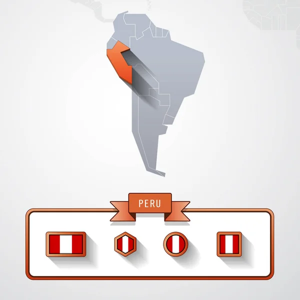 Peru infokarte — Stockfoto