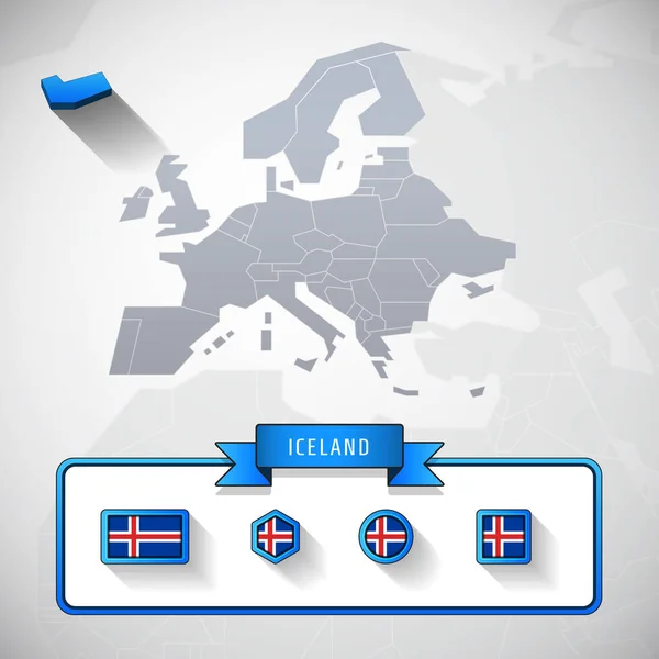 Karta informace o Islandu — Stock fotografie