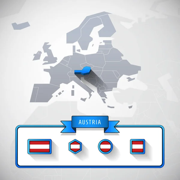 Oostenrijk info kaart — Stockfoto
