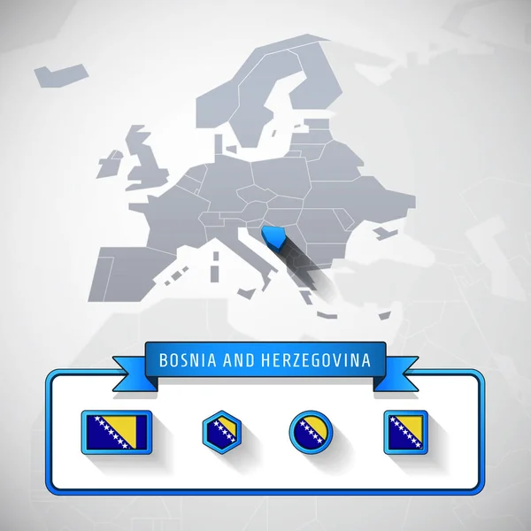 Bosnië en Herzegovina info kaart — Stockfoto
