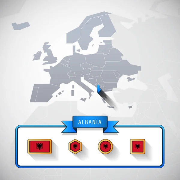 Arnavutluk bilgi kartı — Stok fotoğraf