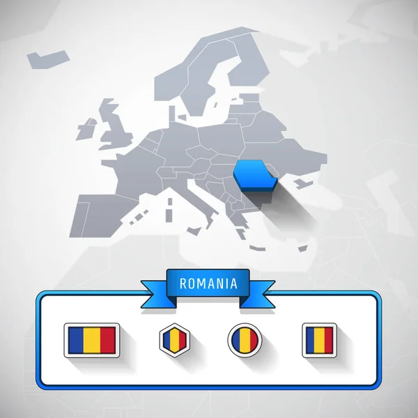 Romania info card — Stock Photo, Image