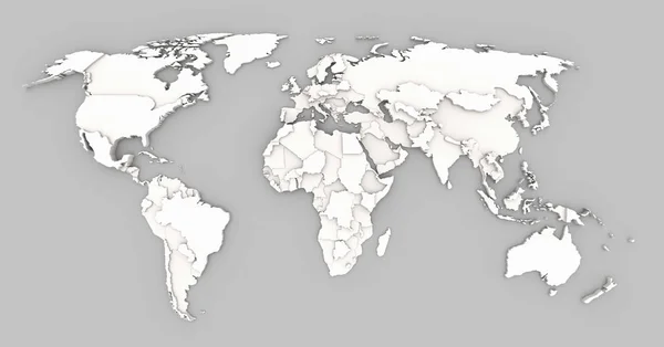 Světová mapa reliéf — Stock fotografie