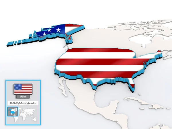 Karta informace o USA — Stock fotografie