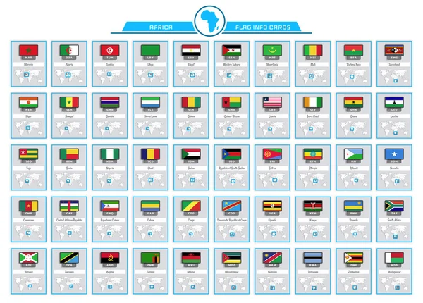 Karty informacyjne Afryki — Zdjęcie stockowe