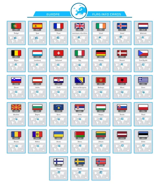 Európa információs kártyákon — Stock Fotó