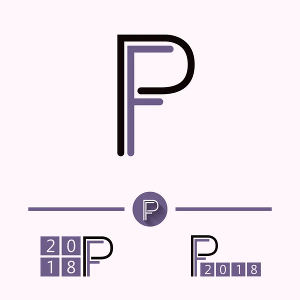 Vecteur de logo PF — Image vectorielle