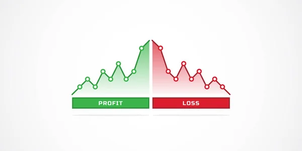 Gráficos dos resultados financeiros — Vetor de Stock