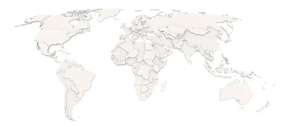 Mappa 3D del mondo — Foto Stock