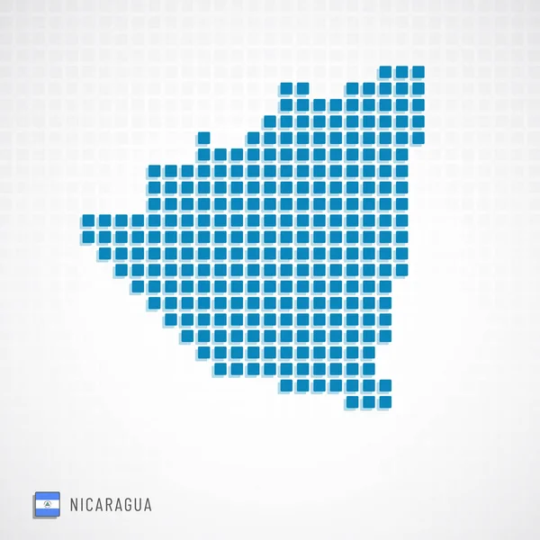 Nikaragua Haritası ve bayrak simgesi — Stok Vektör