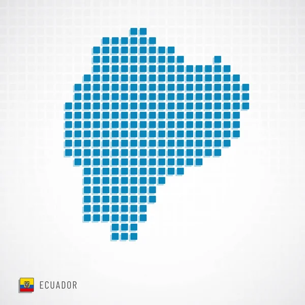 Карта Эквадора и флаг — стоковый вектор