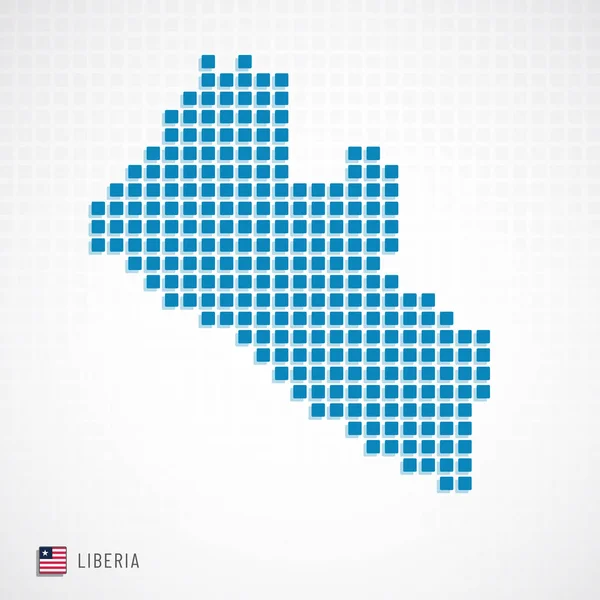 Liberia Karte und Flaggensymbol — Stockvektor