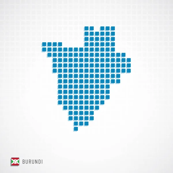 Burundi Haritası ve bayrak simgesi — Stok Vektör