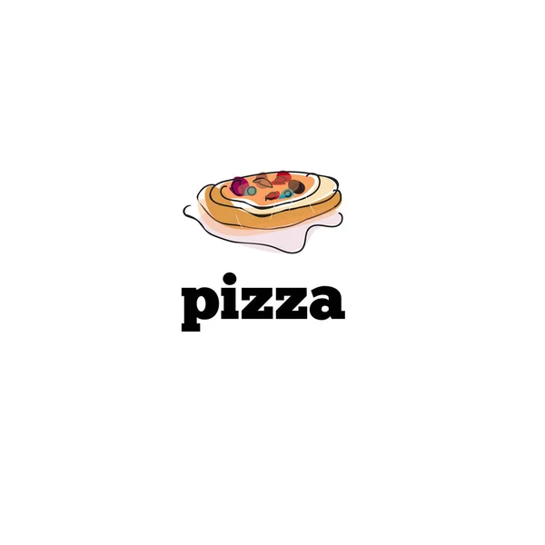 Ręka ikona Pizza menu — Wektor stockowy
