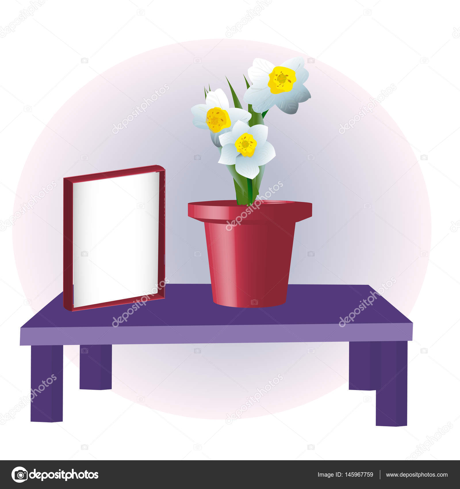 Frame And Flower Vase Stock Vector Luiza13 145967759 Frame And Flower Vase Stock Vector