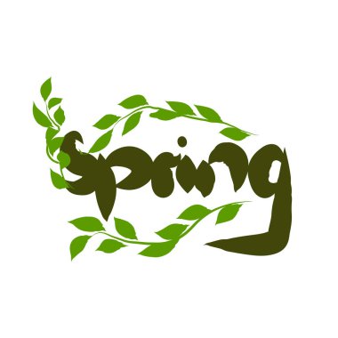 Bahar yeşil yazı vektör çizim template.banners.Wallpaper.flyers, davet, afiş, broşür, fiş indirim.