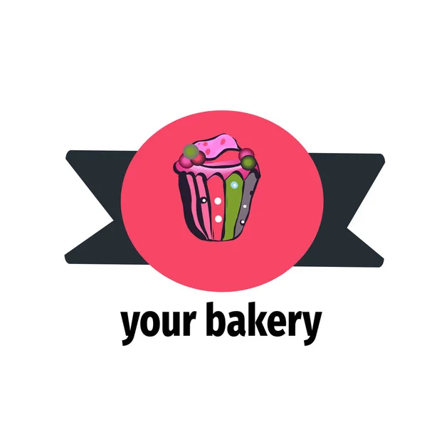 Pastelito. Panadería. Logo del vector, signo. Un conjunto de plantillas de elementos de identidad corporativa . — Archivo Imágenes Vectoriales