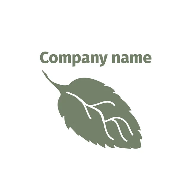 Menthe. Logo pour la compagnie. Feuilles de menthe isolées sur fond blanc — Image vectorielle