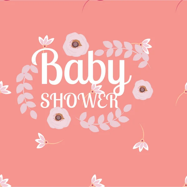Bebé ducha invitación vector diseño — Archivo Imágenes Vectoriales