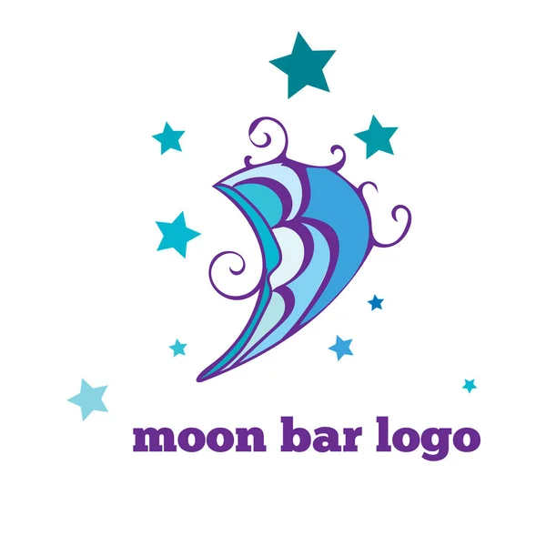 Logo lune pour bar, café comme signe, illustration vectorielle — Image vectorielle