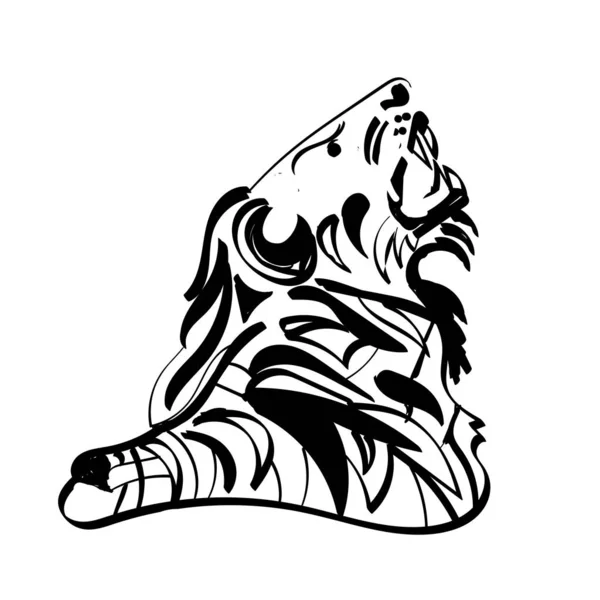 Leo symbol is good for tattoo or logo, art modern illustration — Stock Vector