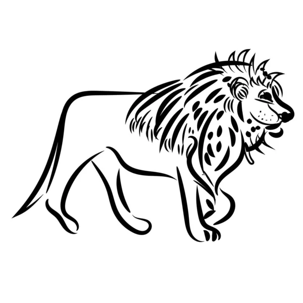 Leo symbol is good for tattoo or logo, art modern illustration — 스톡 벡터