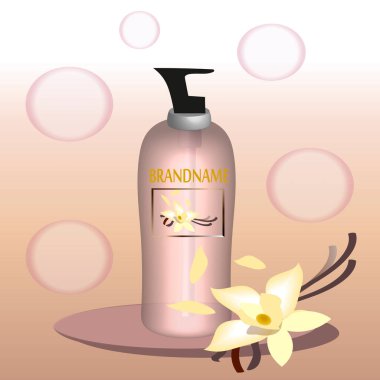 Deodorant şişeleri baharatlı tarçın aromalı ve gül gerçekçi vektör resimli parfüm tasarımı konsepti
