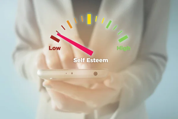 Low Self Esteem Level meter — Stok Foto