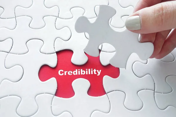 Puzzle con Credibilità — Foto Stock