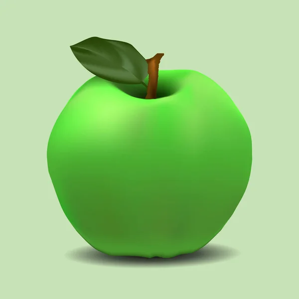 Green Apple Gradient Mesh — Stock Vector