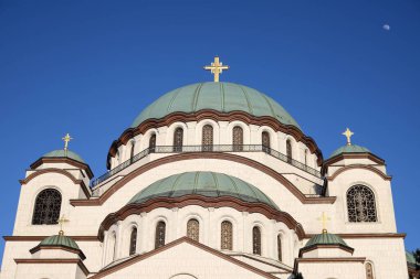 Belgrad, Beograd / Sırbistan - 03: 2020: Saint Sava Kilisesi, Sırp Ortodoks Kilisesi. Ayrıntı