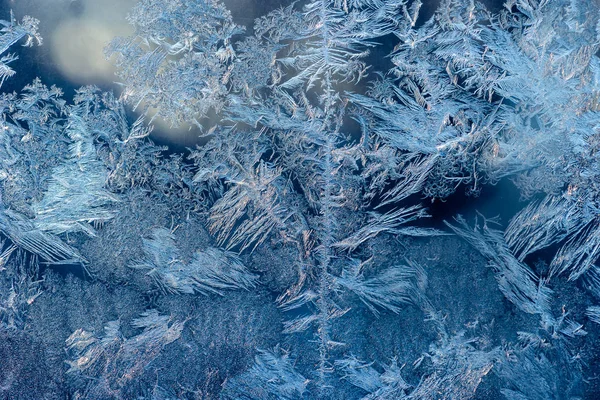 Frost på fönstret — Stockfoto