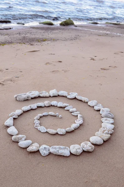 Spiral of pebbles — Stock Photo, Image