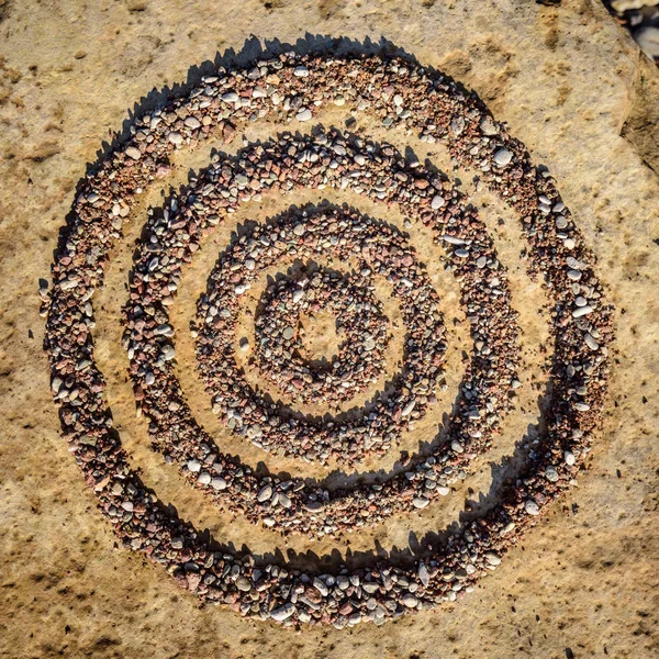 Quatro círculos de pedras — Fotografia de Stock