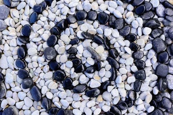 Texture black and white stones — Stock Photo, Image