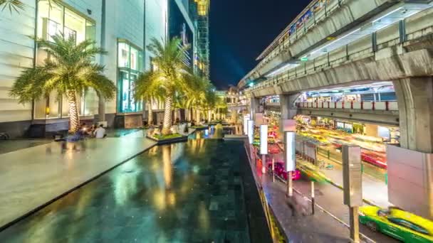 Modern stad med utsikt över Bangkok, Thailand. Stadsbilden. November 2016. 4k Timelapse — Stockvideo