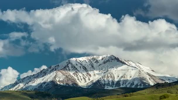 Early Snow Storm Mountain Pass Colorado — Stock Video