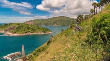 Phuket Adası Tayland Promthep cape görünümünü Timelapse