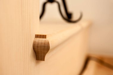 Siwss Dağ Evi 'nde ahşap işi.