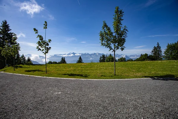 Švýcarské Alpy krajina v Rigi Kaltbad — Stock fotografie
