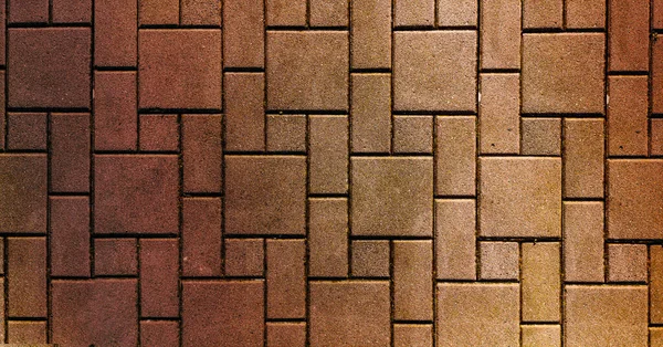 Old square cement work on a floor in Europe — Stock Photo, Image