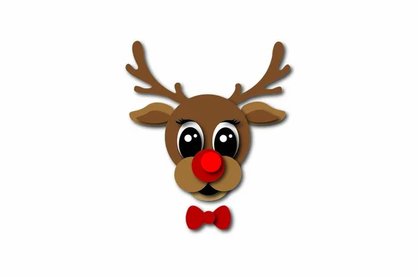 Illustration of christmas cards with rudolph — Stock Photo, Image