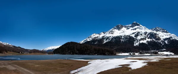 Lago Silvaplana Engadine Suiza Lago Pintoresco Alpino —  Fotos de Stock