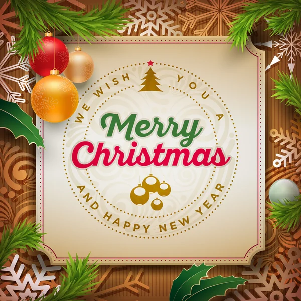 Christmas Greeting Design — Stock Vector