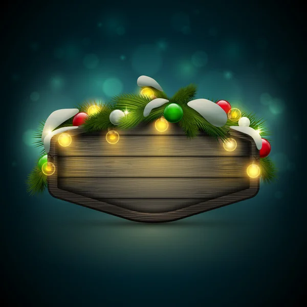 Vývěsní štít prázdný vánoční — Stockový vektor