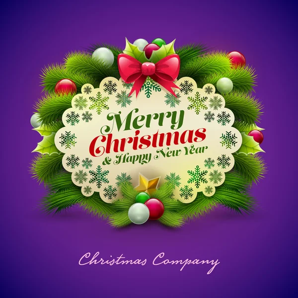 Christmas Greeting Design — Stock Vector