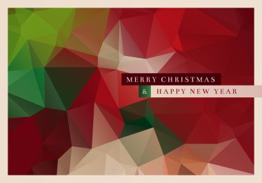 Çokgen Noel tebrik kartı